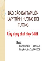 BÁO CÁO BÀI TẬP LỚN LẬP TRÌNH HƯỚNG ĐỐI TƯỢNG Ứng dụng chơi nhạc Midi