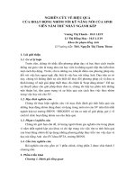 NGHIÊN CỨU VỀ HIỆU QUẢ CỦA HOẠT ĐỘNG NHÓM TỚI KỸ NĂNG NÓI CỦA SINH VIÊN NĂM THỨ NHẤT NGÀNH KÉP