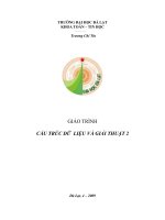 GIÁO TRÌNH CẤU TRÚC DỮ LIỆU VÀ GIẢI THUẬT 2