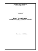 hội thảo công tác chủ nhiệm nhằm nâng cao chất lượng giáo dục toàn diện
