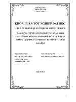 XÂY DỰNG CHÍNH SÁCH MARKETING NHẰM KHAI THÁC NGUỒN KHÁCH CHO LOẠI HÌNH DU LỊCH TRỰC THĂNG TẠI CÔNG TY TNHH MTV LỮ HÀNH VITOURS ĐÀ NẴNG