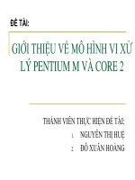 GIỚI THIỆU VỀ MÔ HÌNH VI XỬ LÝ PENTIUM M VÀ CORE 2