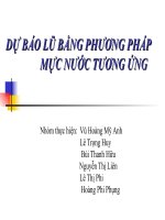 DỰ BÁO LŨ BẰNG PHƯƠNG PHÁP MỰC NƯỚC TƯƠNG ỨNG