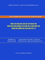 NCKHSP UD - Nâng cao hiệu quả giải bài tập mạch cầu bằng việc định hướng lựa chọn ẩn là là hiệu điện thế trong bồi dưỡng HSG vật lý 9