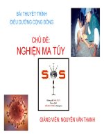 bài thuyết trình  điều dưỡng cộng đồng chủ đề nghiện ma túy