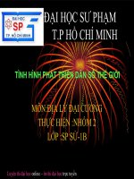 tình hình phát triển dân số thế giới