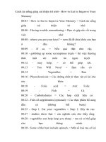 Học tiếng anh qua báo Cách ăn uống giúp cải thiện trí nhớ