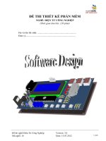 ĐỀ THI THIẾT KẾ PHẦN MỀM software design
