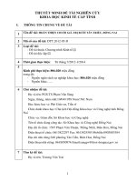 HOÀN THIỆN CHUỖI GIÁ TRỊ BƯỞI TÂN TRIỀU, ĐỒNG NAI