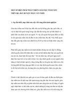 MỘT SỐ BIỆN PHÁP PHÁT TRIỂN GIÁO DỤC MẦM NON