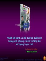 thiết kế hành vi đối tượng quân sự trong mô hình chiến trường ảo sử dụng logic mờ