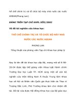 Tiểu Luận Thể chế chính trị và tổ chức bộ máy nhà nước các nước asean