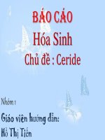 Báo cáo Hóa Sinh Chủ đề Ceride
