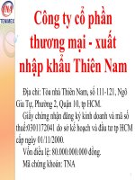 tìm hiểu Công ty cổ phần thƣơng mại - xuất nhập khẩu Thiên Nam