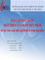 Sản xuất nước giải khát từ bông bụp giấm