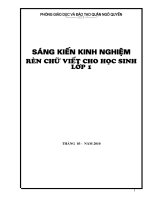 SKKN rèn chữ cho học sinh lớp 1