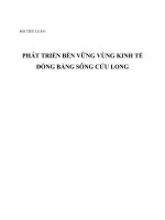 phát triển bền vững vùng kinh tế đồng bằng sông cửu long