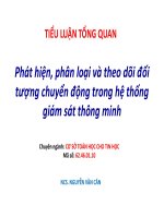 Phát hiện, phân loại và theo dõi đối tượng chuyển động trong hệ thống giám sát thông minh