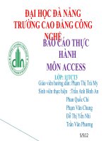 báo cáo nhóm thực hành môn access
