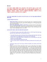 TƯ DUY ĐỔI MỚI CỦA ĐẢNG VỀ KTTT QUA CÁC KỲ ĐẠI HỘI THỜI KỲ ĐỔI MỚI. SO SÁNH ĐIỂM GIỐNG VÀ KHÁC NHAU GIỮA KTTT ĐỊNH HƯỚNG XHCN CỦA VIỆT NAM VÀ KTTT CỦA TBCN