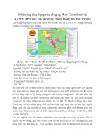 Khả năng ứng dụng của công cụ Web Gis mã mở và KVWMAP trong xây dựng hệ thống thông tin Môi trường