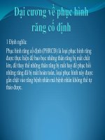 đại cương về phục hình răng cố định