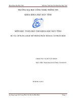 ÁP DỤNG LOGIC MỜ TRONG PHÂN TÍCH DỰ ÁN PHẦN MỀM