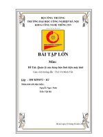 Đề Tài Quản lý cửa hàng bán linh kiện máy tính