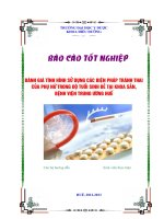 Đánh giá tình hình sử dụng biện pháp tránh thai của các phụ nữ trong độ tuổi sinh đẻ tại khoa sản Bệnh viên Trung ương Huế