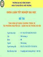 TÌNH HÌNH ÁP DỤNG CHƯƠNG TRÌNH 3R TẠI PHƯỜNG NGUYỄN DU – QUẬN HAI BÀ TRƯNG HÀ NỘI