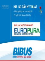 hướng dẫn kỹ thuật công nghệ lọc nước và máy ro