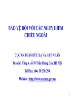 BẢO VỆ ĐỐI VỚI CÁC NGUY HIỂM CHIẾU NGOÀI CỤC AN TOÀN BỨC XẠ VÀ HẠT NHÂN