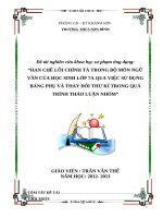 SKKN Hạn chế lỗi chính tả trong bộ môn Ngữ văn của học sinh lớp 7A qua việc sử dụng bảng phụ và thay đổi thư kí trong quá trình thảo luận nhóm