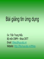BÀI GIẢNG TIN ỨNG DỤNG