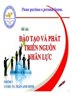 Tiểu luận môn quản trị nguồn nhân lực Đào tạo và phát triển nguồn nhân lực