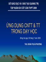 ứng dụng công nghệ thông tin và thông tin  trong dạy học