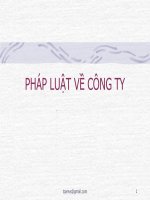 PHÁP LUẬT VỀ CÔNG TY