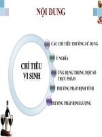 phân tích chỉ tiêu vi sinh