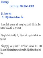 CÁC LOẠI NGUỒN LASER