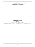 CÁC BÀI THÍ NGHIỆM MÔN HỌC LÝ THUYẾT ĐIỀU KHIỂN TỰ ĐỘNG PHẦN PHI TUYẾN KHỐI ĐIỀU KHIỂN TỰ ĐỘNG; ĐO LƯỜNG TH VÀ TỰ ĐỘNG HOÁ