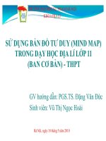 sử dụng bản đồ tư duy (mind map) trong dạy học địa lí lớp 11