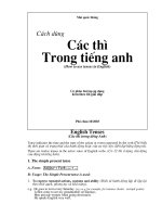 cách dùng các thì trong tiếng anh
