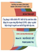 ứng dụng vi điều khiển pic thiết kế bộ cảnh báo chấn động từ xa qua sóng điện thoại (gsm) phục vụ phát hiện té-ngã ở người cao tuổi để kịp thời cấp cứu