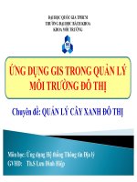 ứng dụng gis trong quản lý môi trường đô thị