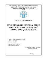 ỨNG DỤNG GIS QUẢN LÝ CHẤT THẢI RẮN CHO THÀNH PHỐ ĐỒNG HỚI, QUẢNG BÌNH