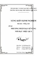 PHƯƠNG PHÁP DẠY KĨ NĂNG  NÓI ĐẠT  HIỆU QUẢ