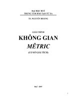 giáo trình không gian mêtric
