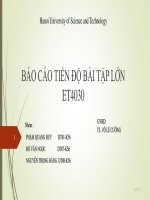 BÁO CÁO TIẾN ĐỘ BÀI TẬP LỚN ET4030