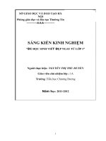 SÁNG KIẾN KINH NGHIỆM ĐỂ HỌC SINH VIẾT ĐẸP NGAY TỪ LỚP 1