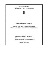 sáng kiến kinh nghiệm áp dụng định luật bảo toàn electron để giải bài tập hóa học chương nito-photpho